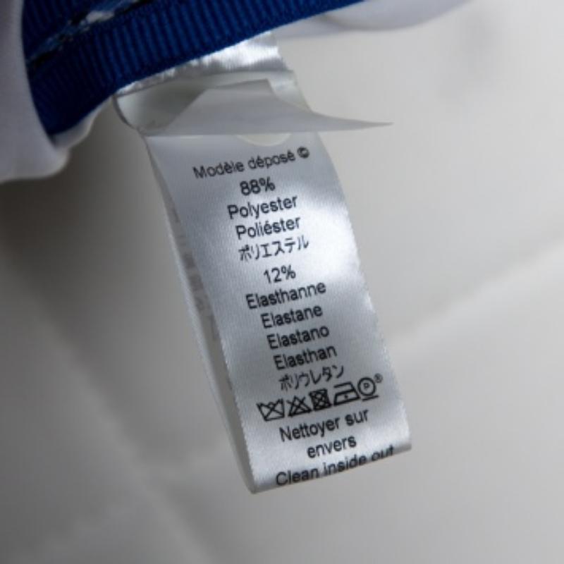 Kenzo Blaues ärmelloses übergroßes Top aus bedrucktem Neopren in Übergröße L im Zustand „Gut“ im Angebot in Dubai, Al Qouz 2