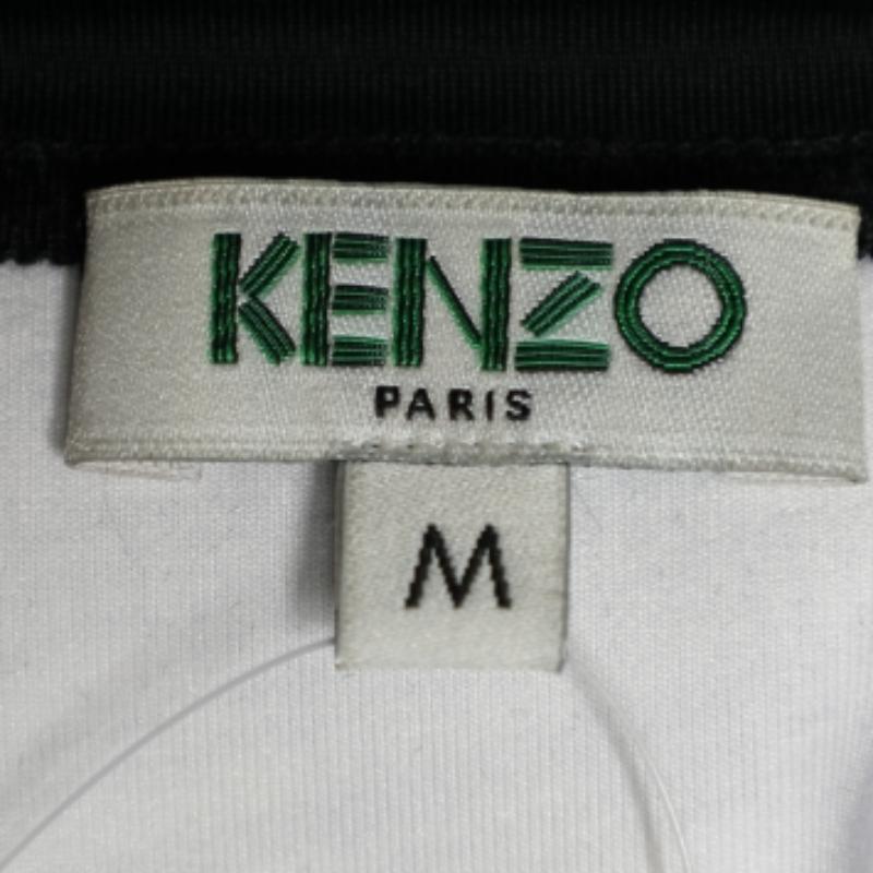 Kenzo, top oversize sans manches imprimé en néoprène bleu, taille M Pour femmes en vente