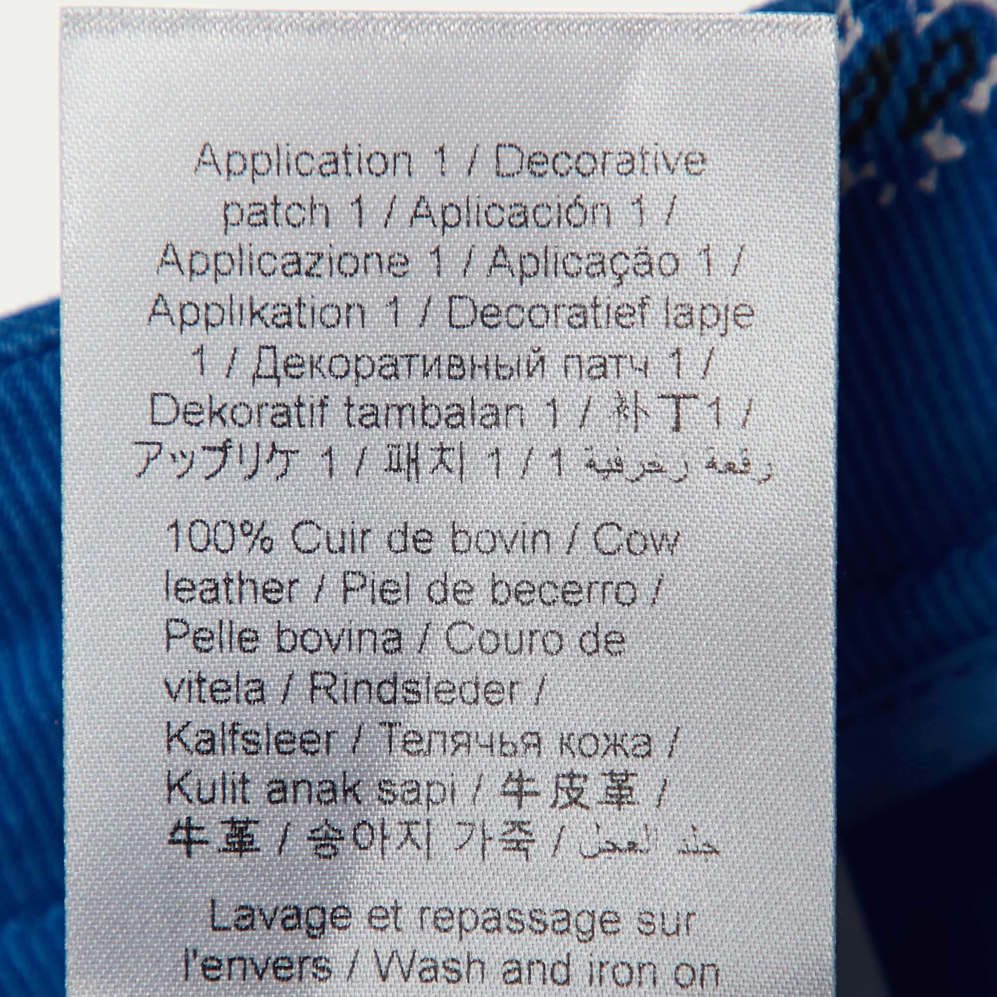 Kenzo Blue Printed Denim Mini Skirt M For Sale 3