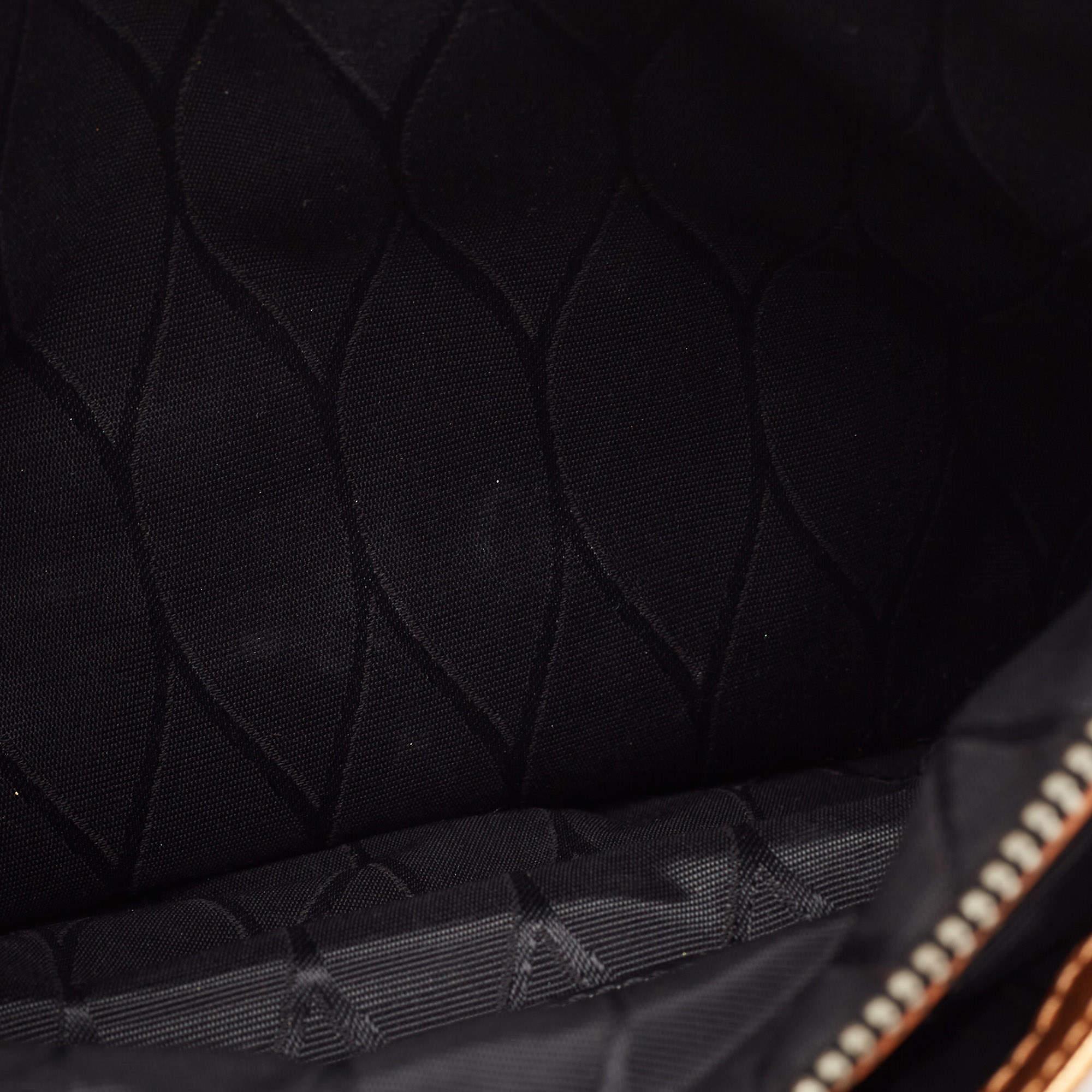 Kenzo Bronze Vinyl Tiger Motif Slim Clutch 2