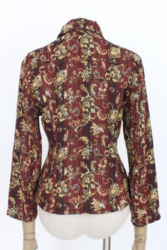 Braune Vintage-Blumenjacke von Kenzo, 1990er Jahre
