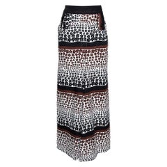 Kenzo Brown Floral Print Cotton Maxi Skirt S