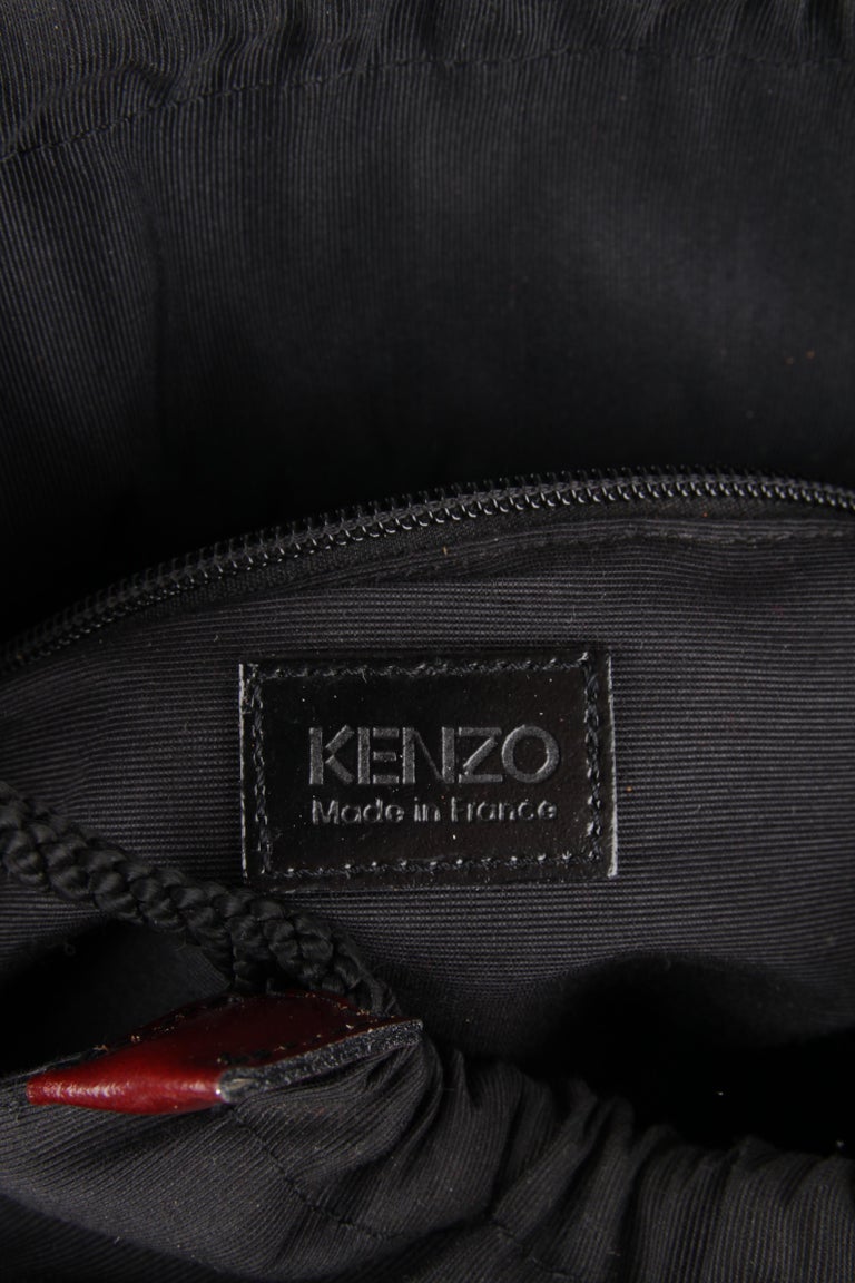 Kenzo Burgundy Leather Pagodon 1998 Bucket Bag For Sale at 1stDibs ...