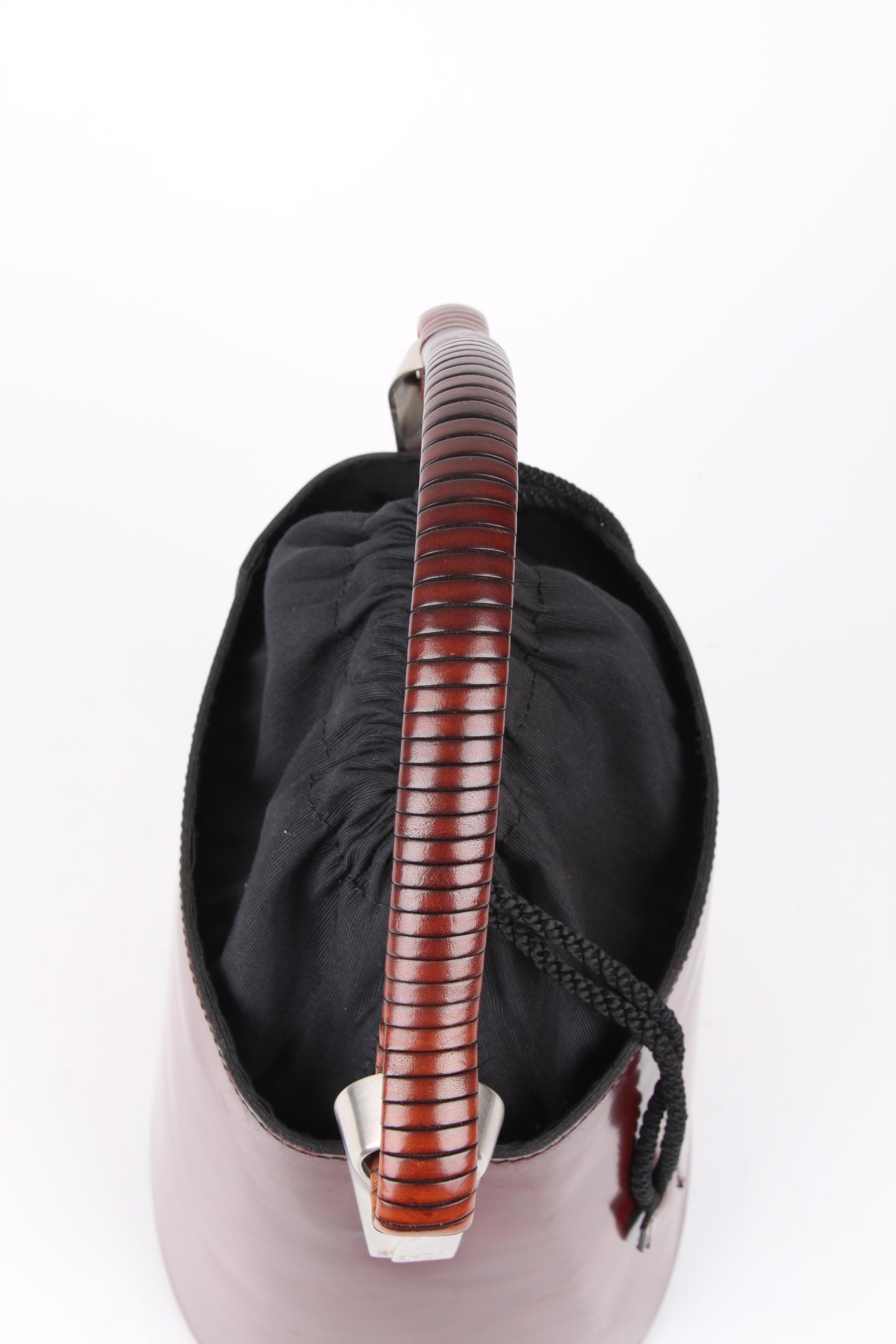 Marron Kenzo - Sac seau Pagodon en cuir bourgogne 1998 en vente