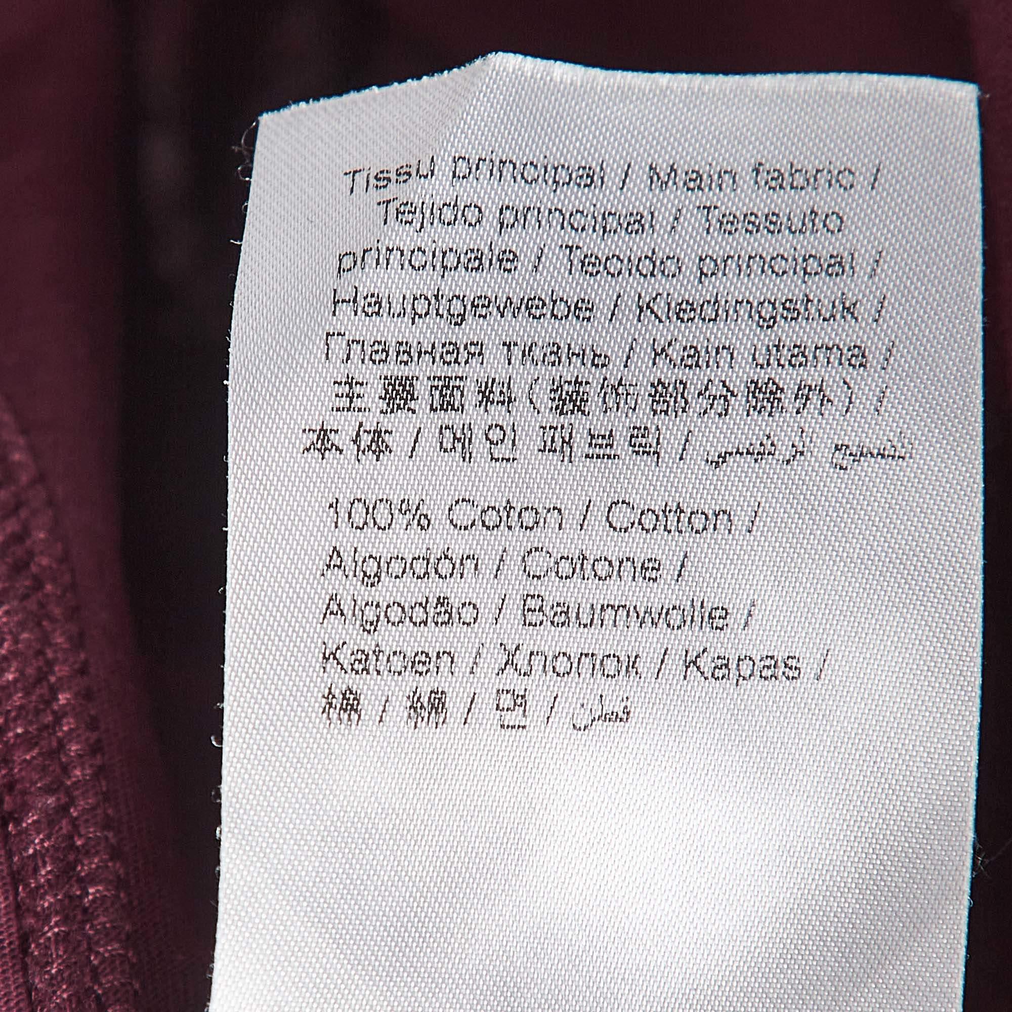 Women's Kenzo Burgundy Logo Printed Cotton Crew Neck T-Shirt S For Sale