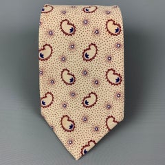 KENZO Cream Burgundy Dots Tie