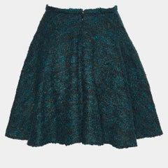 Kenzo Dunkelgrüner Boucle-Minirock M