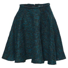 Kenzo Dark Green Boucle Mini Skirt M