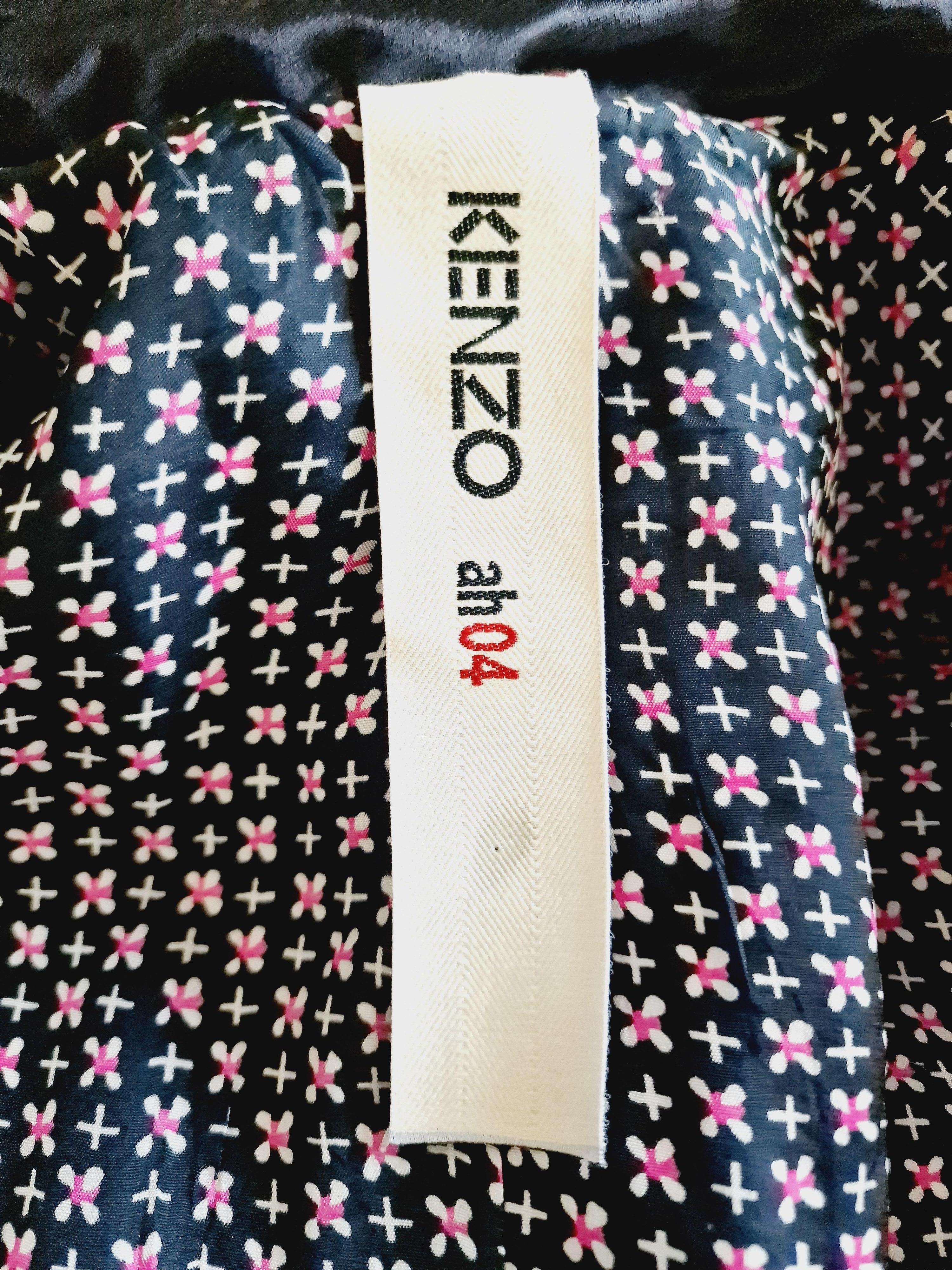 Kenzo Defile Kimono Couture Runway A/W 2004 AH04 Bell Bat Sleeve Silk et For Sale 10