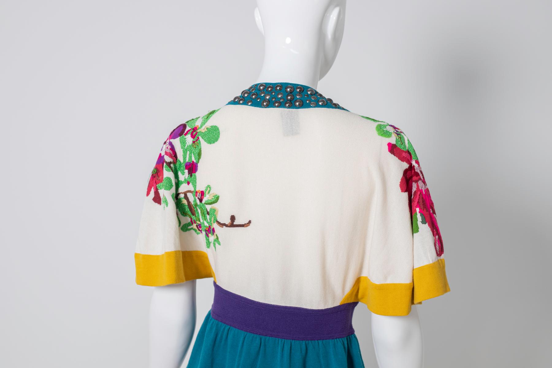 Kenzo Defilé Vintage Floral Cotton Blouse For Sale 1
