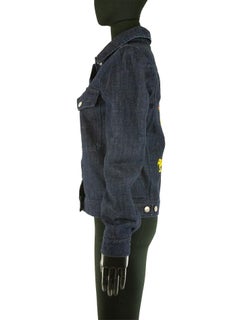 Denim-Jacke mit Drachen-Stickerei von Kenzo