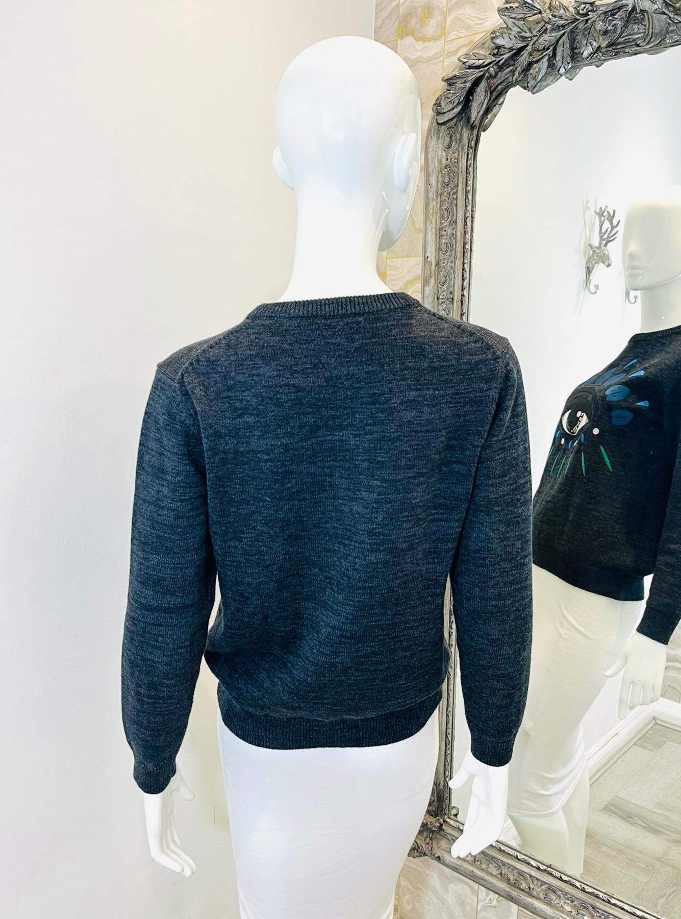 Kenzo 'Eye' Motif Cotton Jumper In Excellent Condition For Sale In London, GB