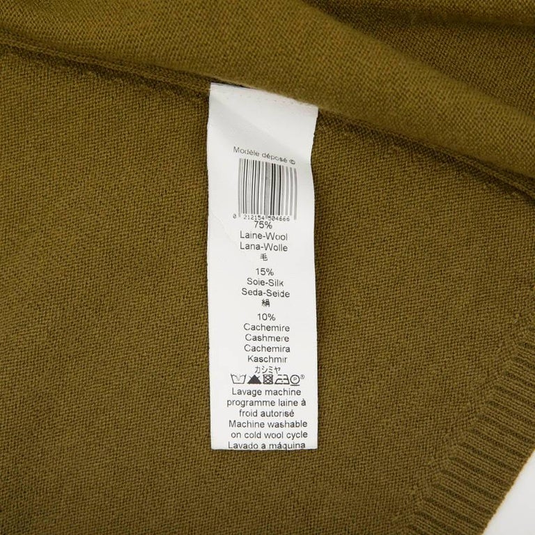 KENZO Flared Skirt in Green Khaki Wool, Silk and Cashmere Size S For ...