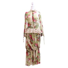 Kenzo Floral Blouse and Skirt Set EU 38