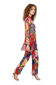 Kenzo Floral Chiffon Pant Set