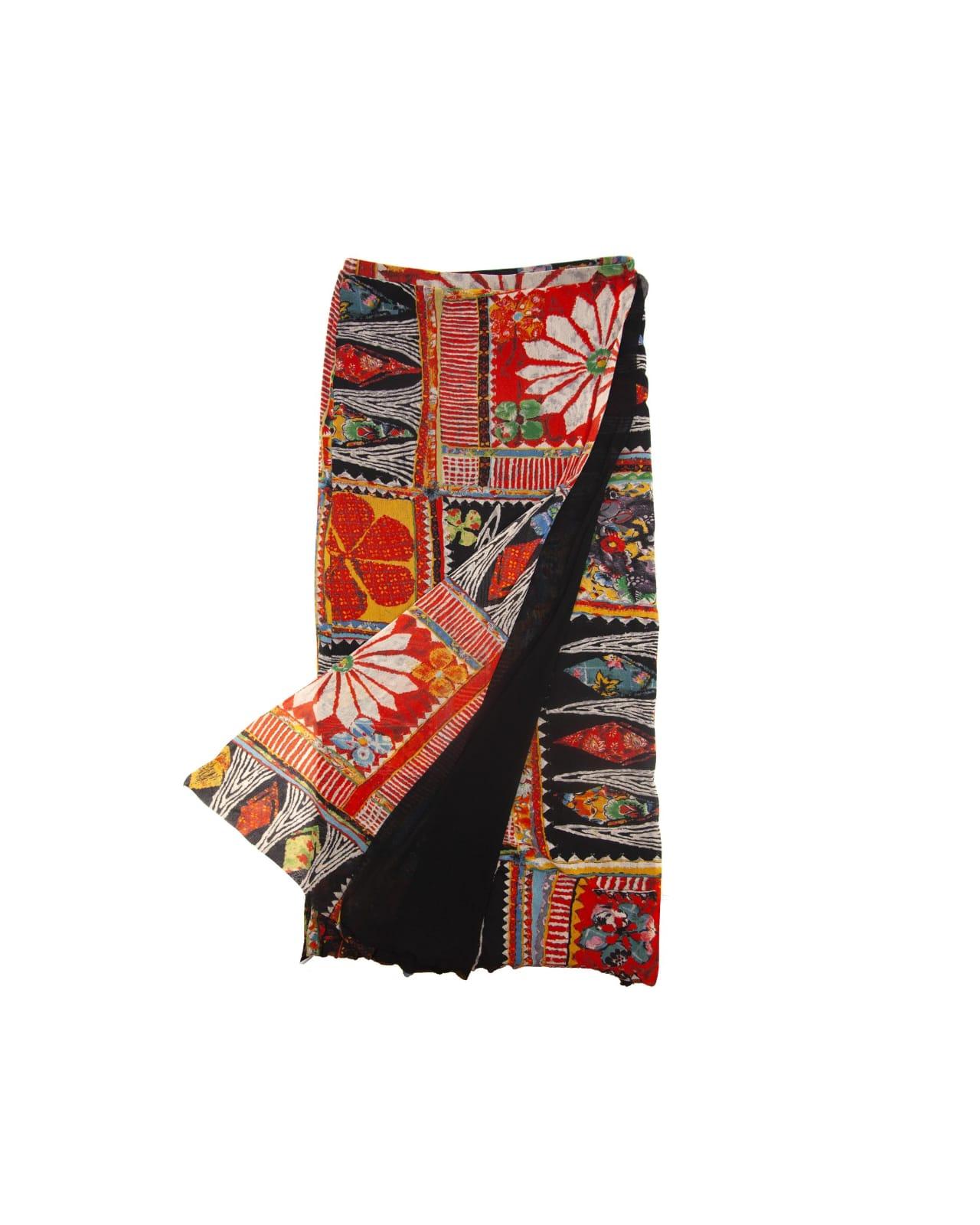 Kenzo Floral Hippie Boho Tattoo Mesh Transparent 90s Vintage Skirt Top ...