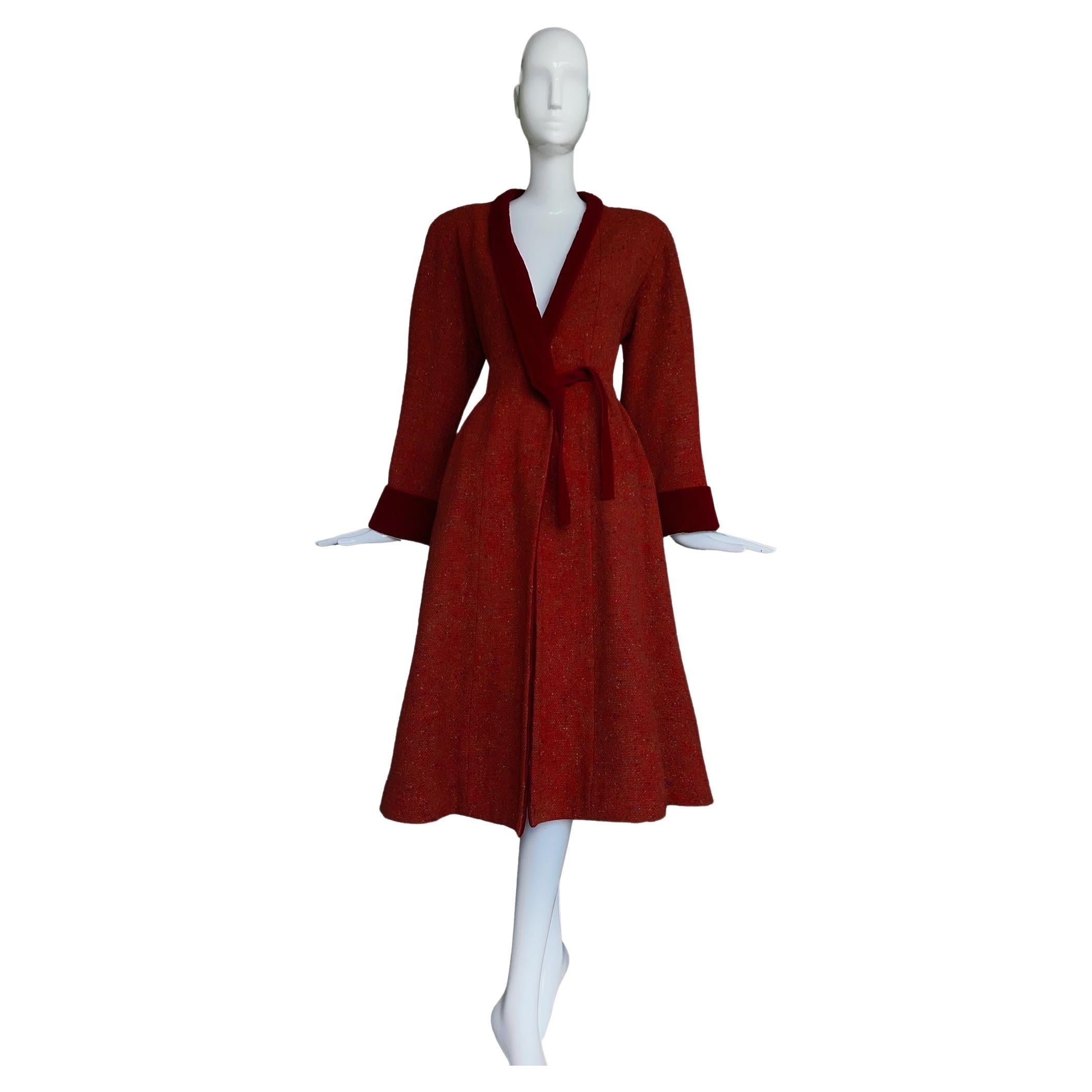 Rosso Kenzo FW 1982/83 Archivo Cappotto in lana Giacca giapponese documentata in vendita