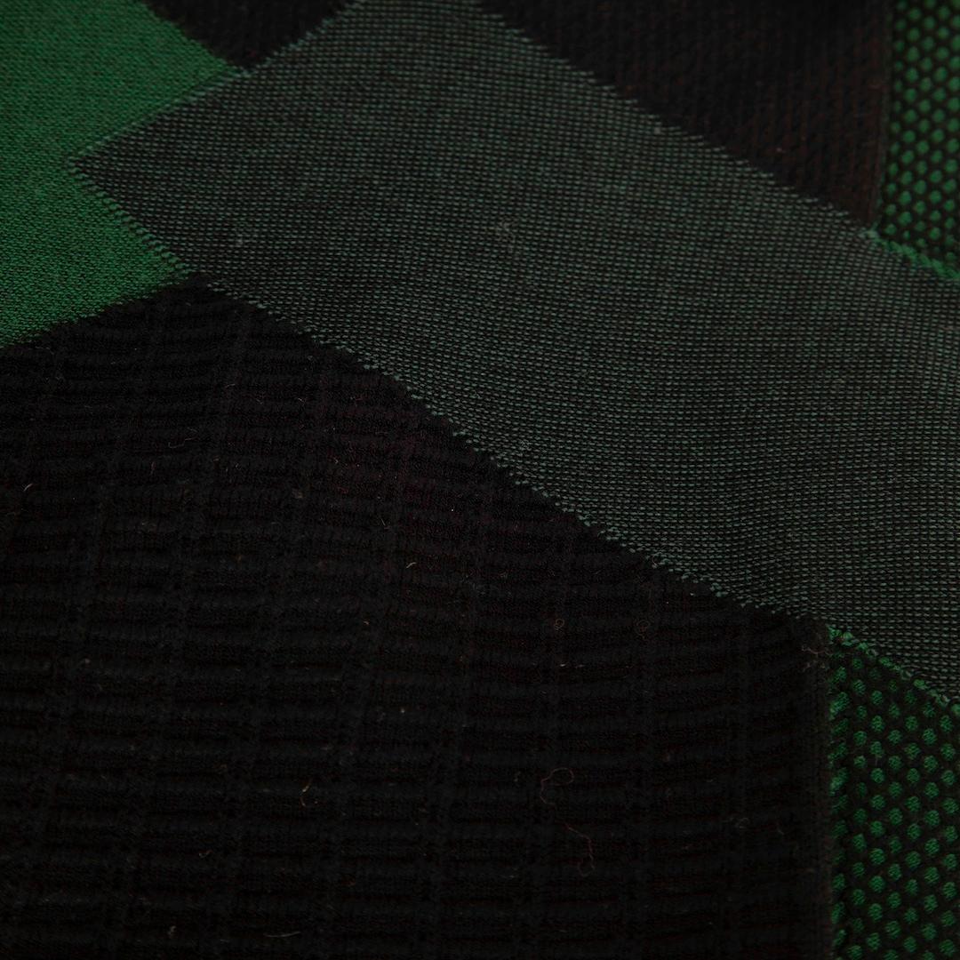Kenzo Green & Black Knit Bodycon Dress Size XS In Good Condition For Sale In London, GB