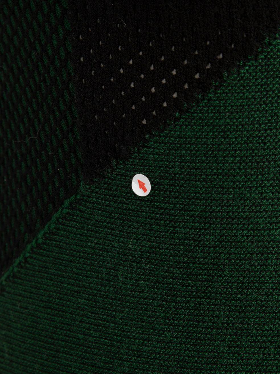 Kenzo Green & Black Knit Bodycon Dress Size XS For Sale 1