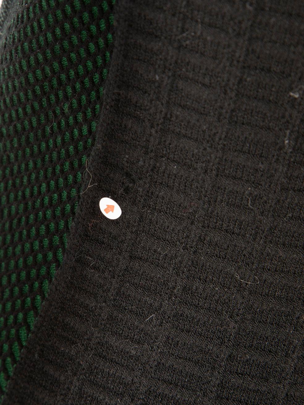 Kenzo Green & Black Knit Bodycon Dress Size XS For Sale 2