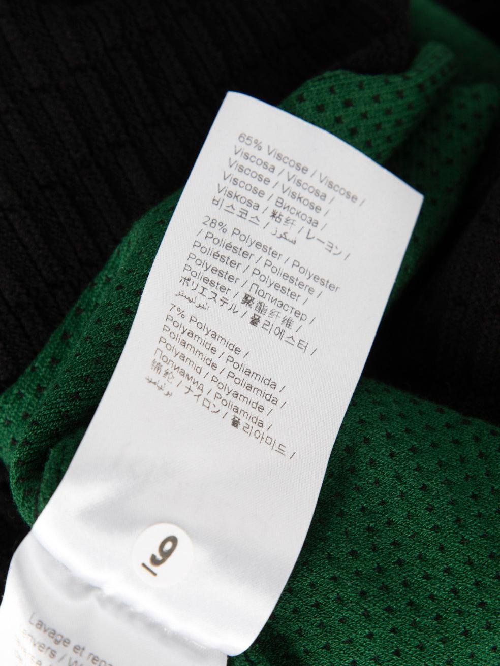 Kenzo Green & Black Knit Bodycon Dress Size XS For Sale 4