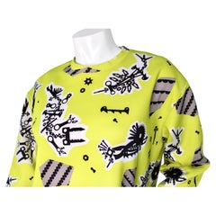 Kenzo Green Graphic Print Long Sleeve Shirt