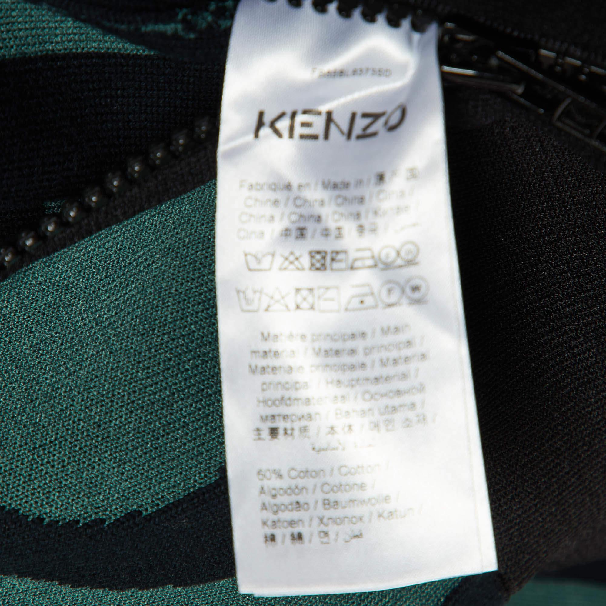 Kenzo Green Logo Knit Track Suit Set M/S In Excellent Condition For Sale In Dubai, Al Qouz 2