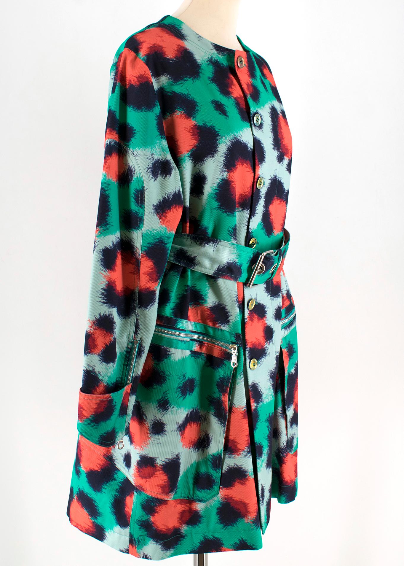 kenzo leopard print coat