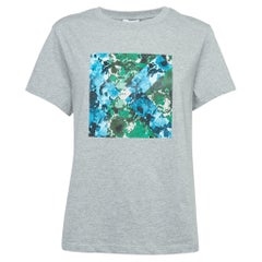 Kenzo Grey Artwork Printed Cotton Knit Classic Fit T-Shirt XL