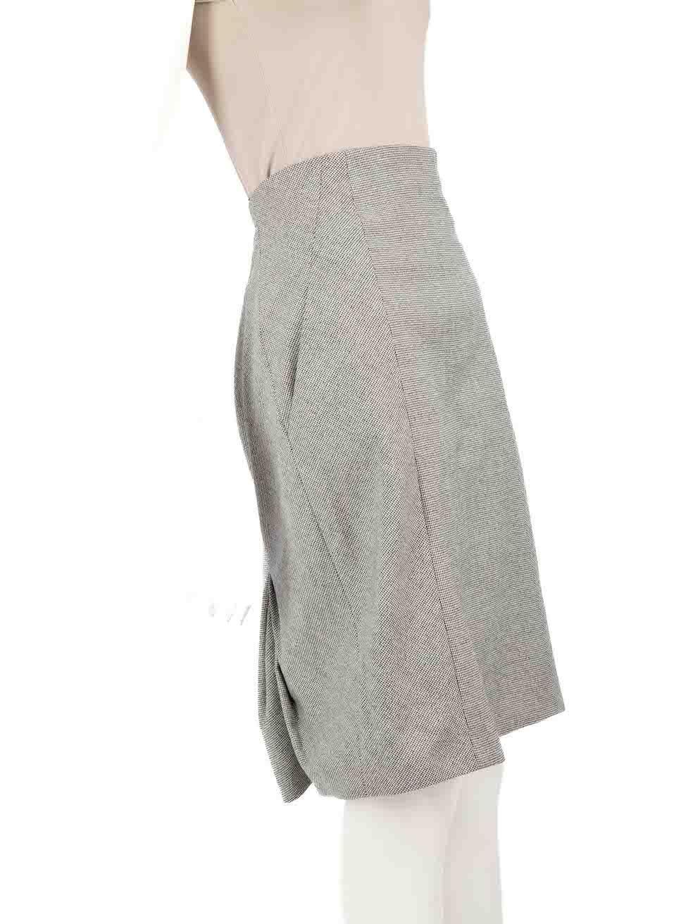 Gray Kenzo Grey Houndstooth Straight Skirt Size XL