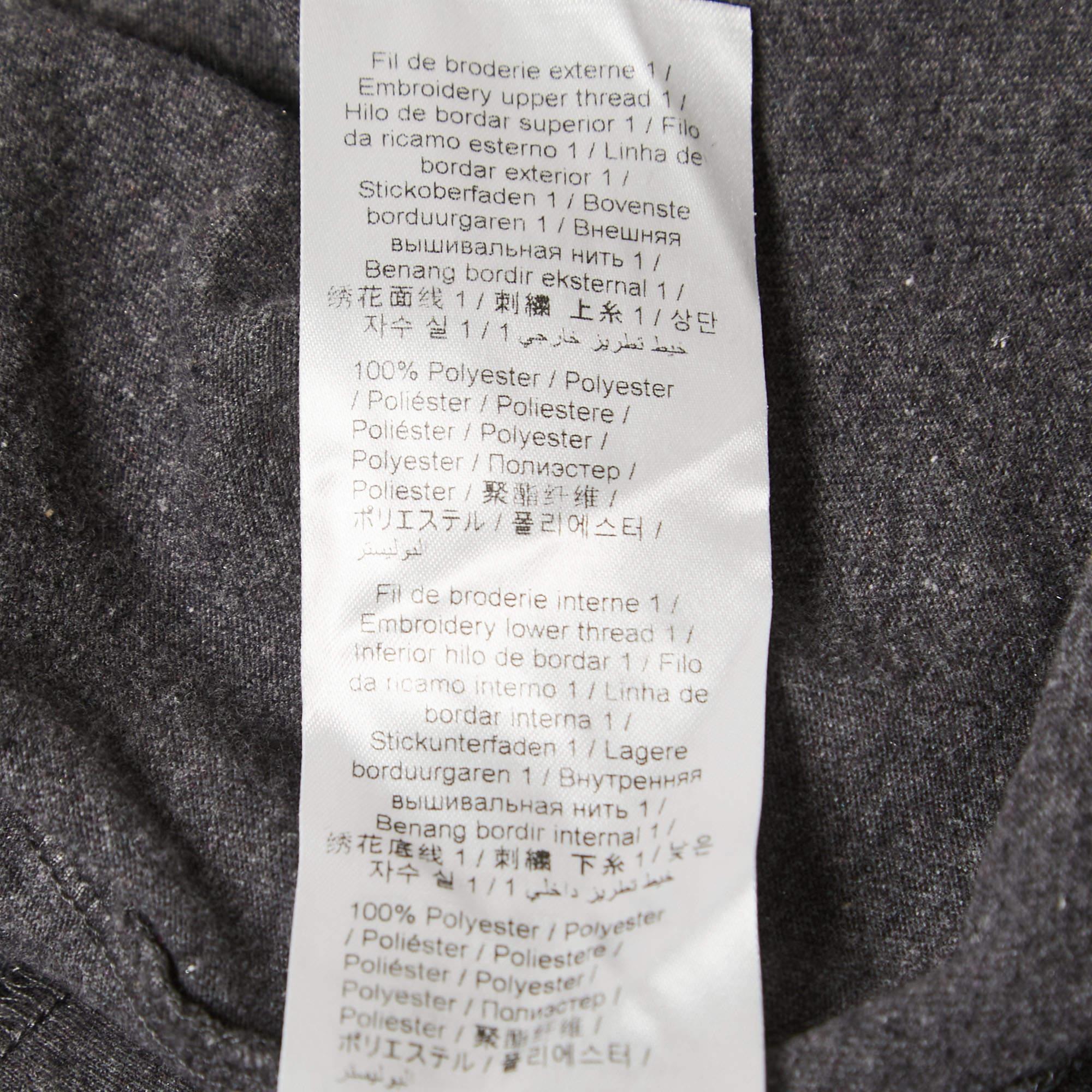Men's Kenzo Grey Logo Embroidered Cotton Crew Neck Sweatshirt L For Sale