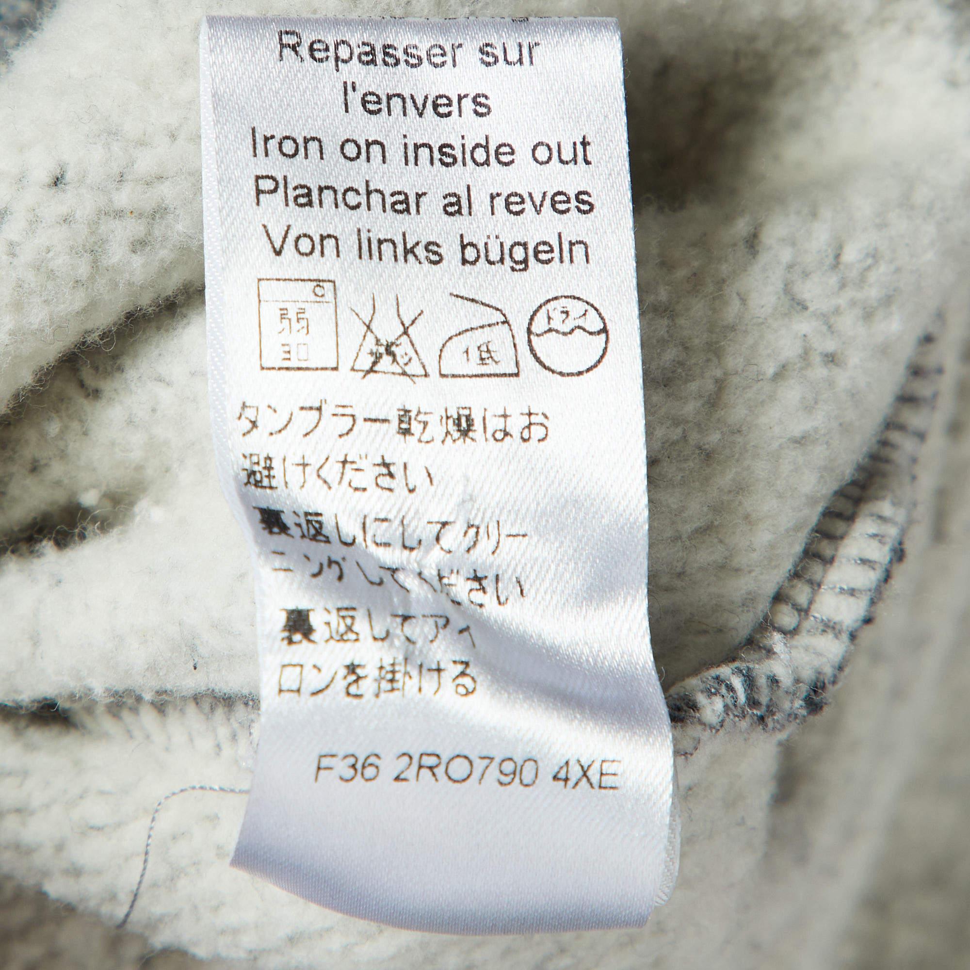 Women's Kenzo Grey Melange Knit Tiger Embroidered Sweater Dress L For Sale