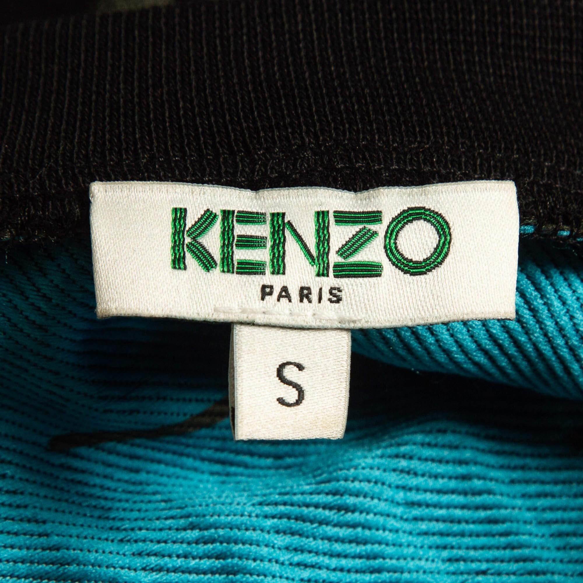 Kenzo Grey Monogram Jacquard Crew Neck Sweatshirt S In Good Condition For Sale In Dubai, Al Qouz 2