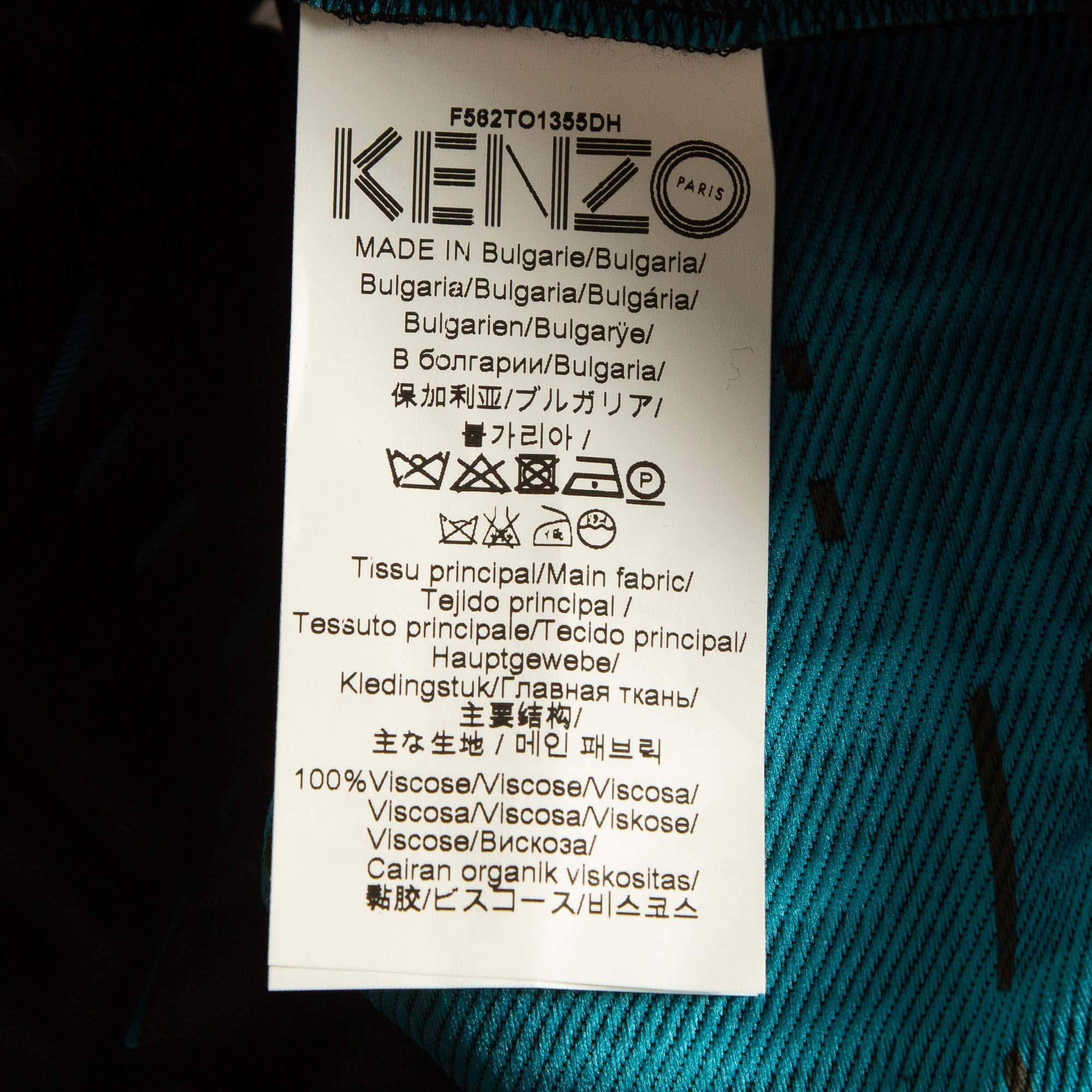 Men's Kenzo Grey Monogram Jacquard Crew Neck Sweatshirt S For Sale