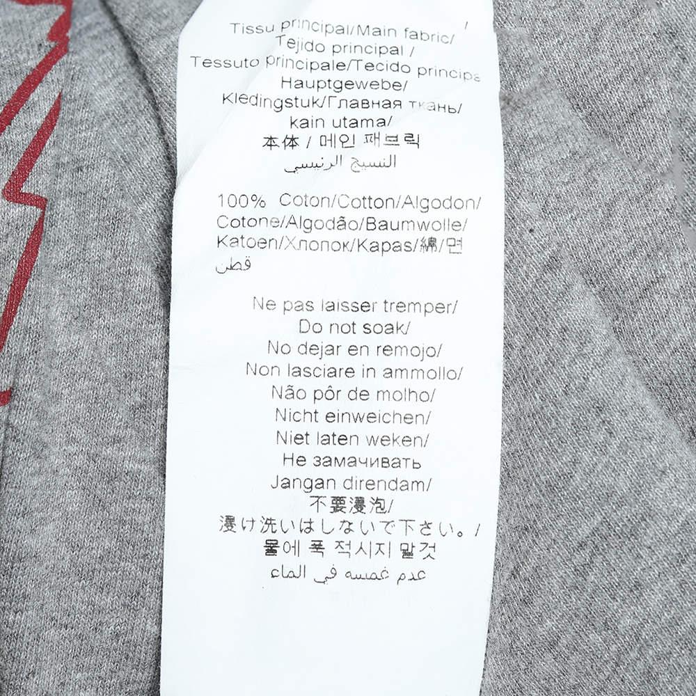 Kenzo Grey Tiger Printed Cotton Crewneck T-Shirt 3XL 1