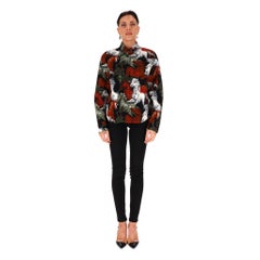 Kenzo Horse Print Cotton Shirt Jacket
