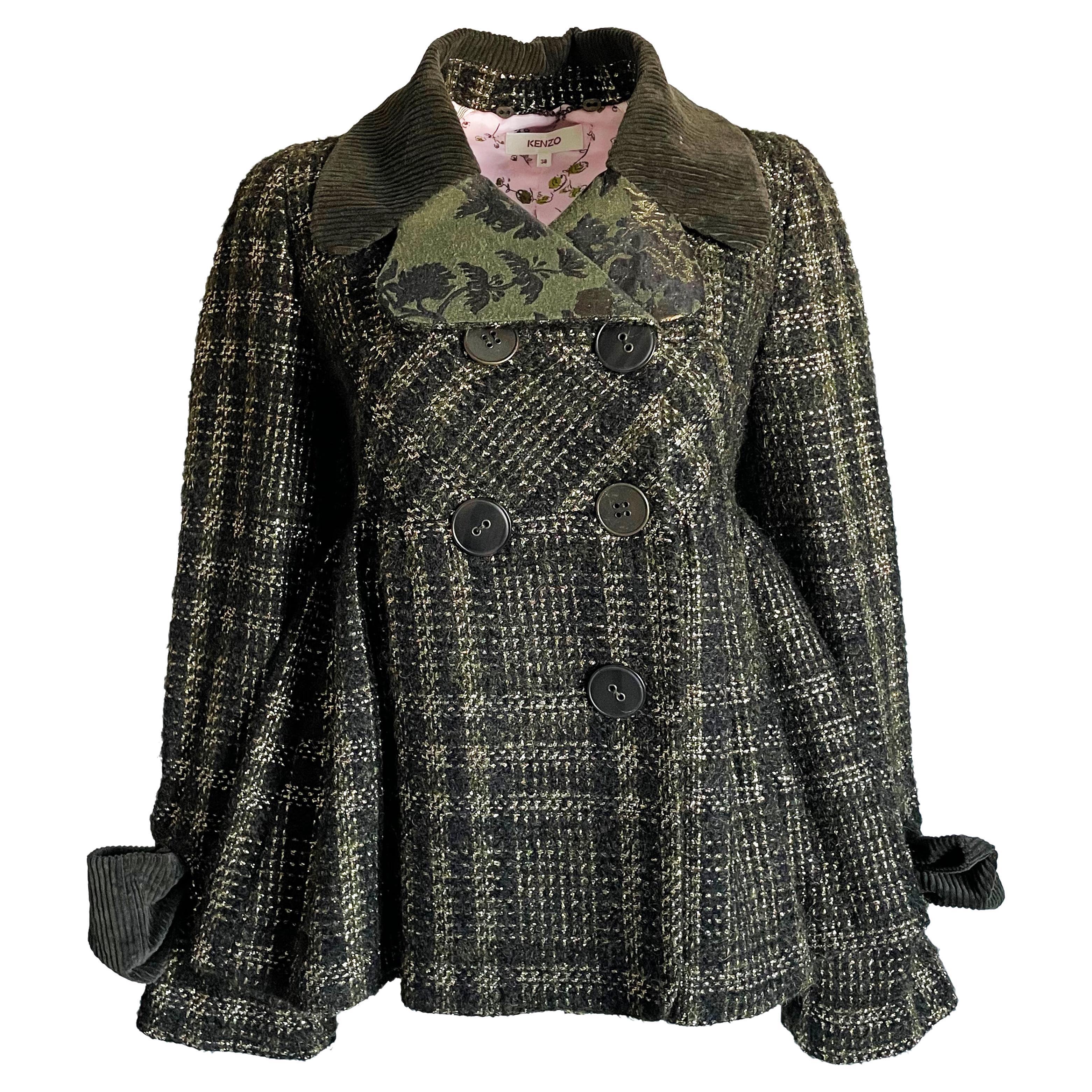 Vintage KENZO Floral Haori Kimono Coat For Sale at 1stDibs