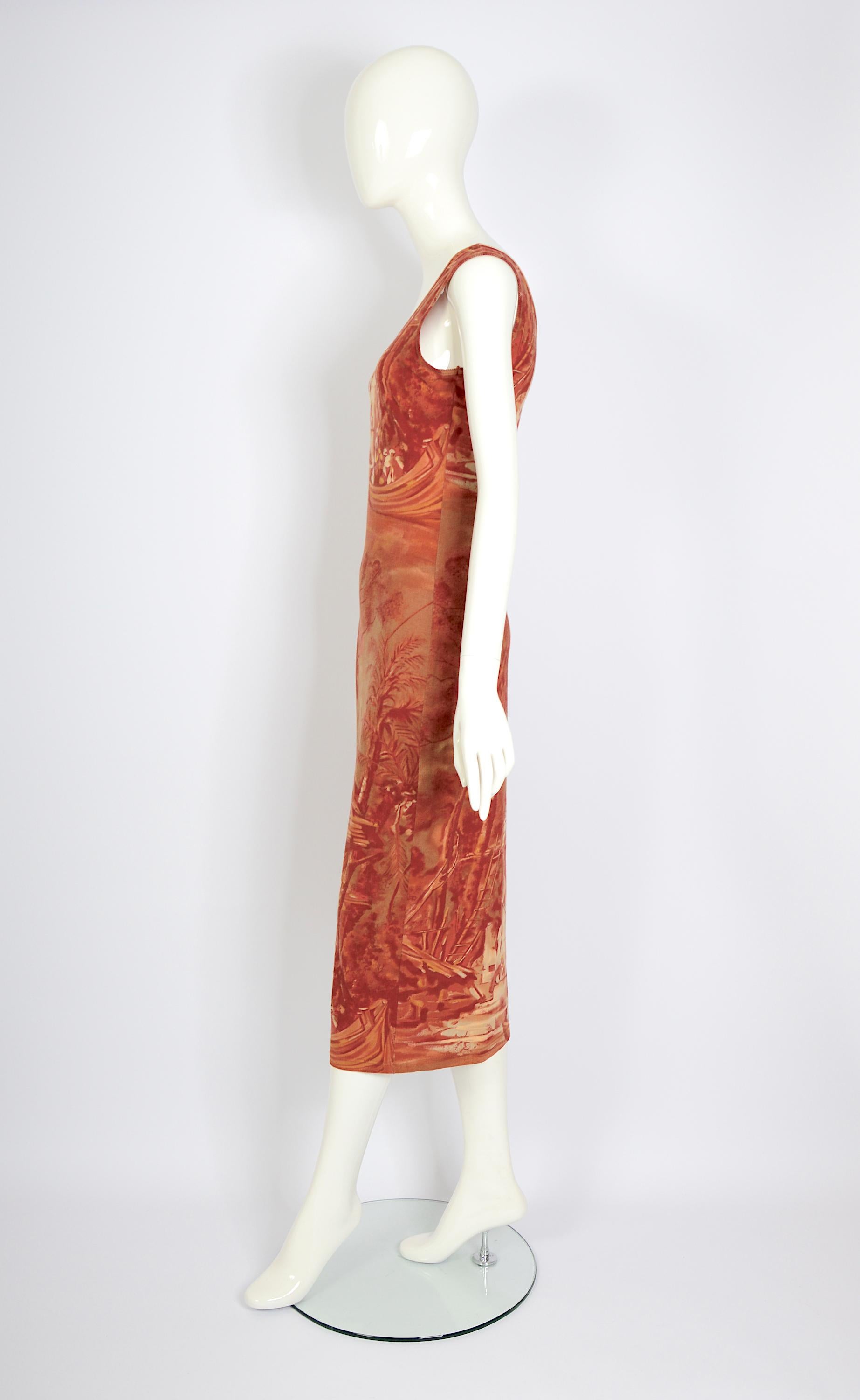 Kenzo Jungle by Kenzo Takada - Robe droite vintage en coton imprimé des années 1980  Pour femmes en vente