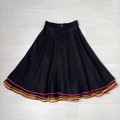 Kenzo Jungle falda de lino con volantes vintage años 90