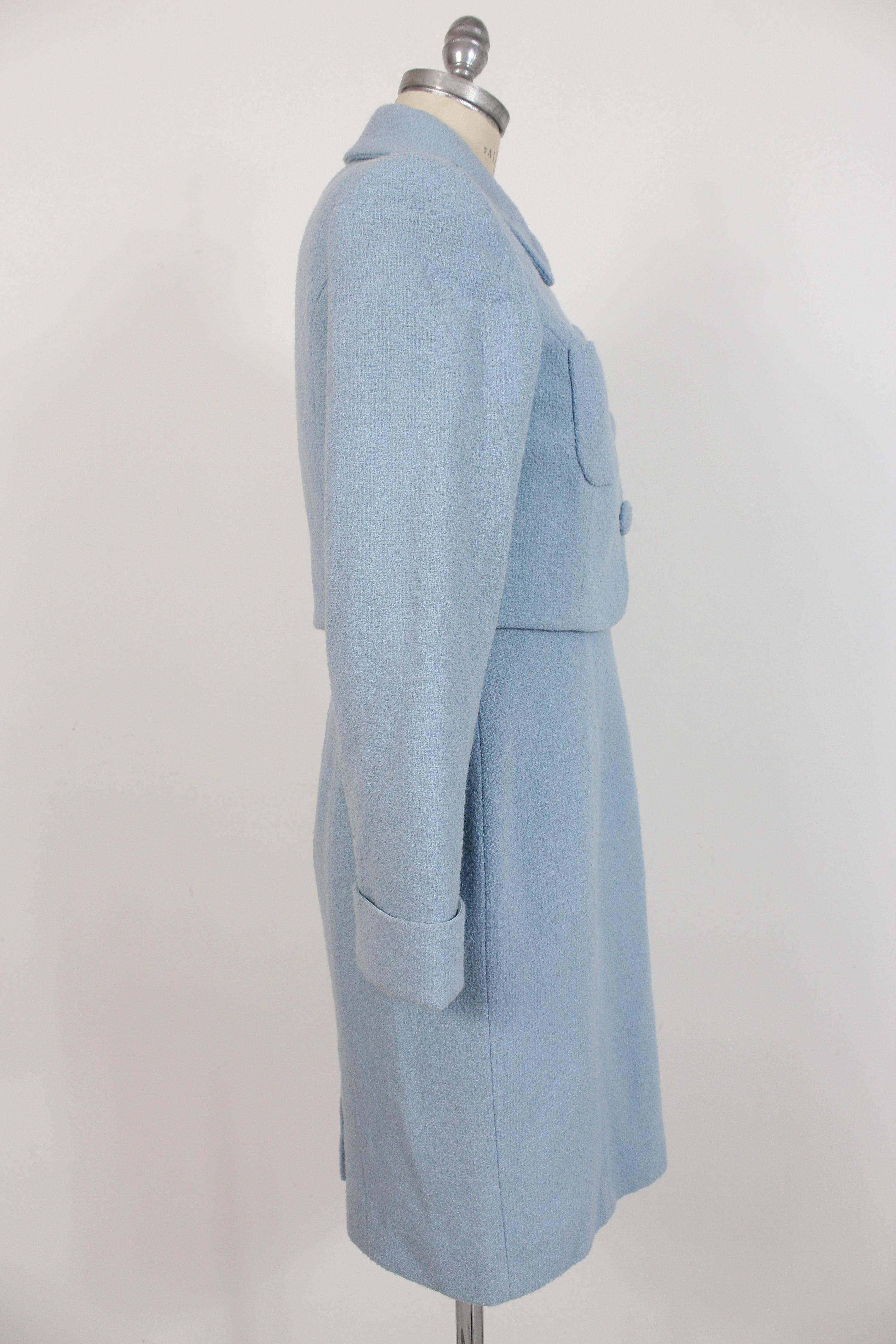 Bleu Kenzo Jungle - Robe de costume et veste en laine bleu clair
