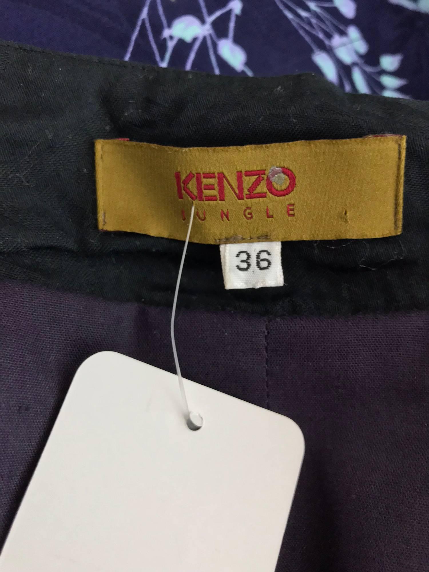 Kenzo Jungle tropical cotton print wrap jacket, 1980s For Sale 10