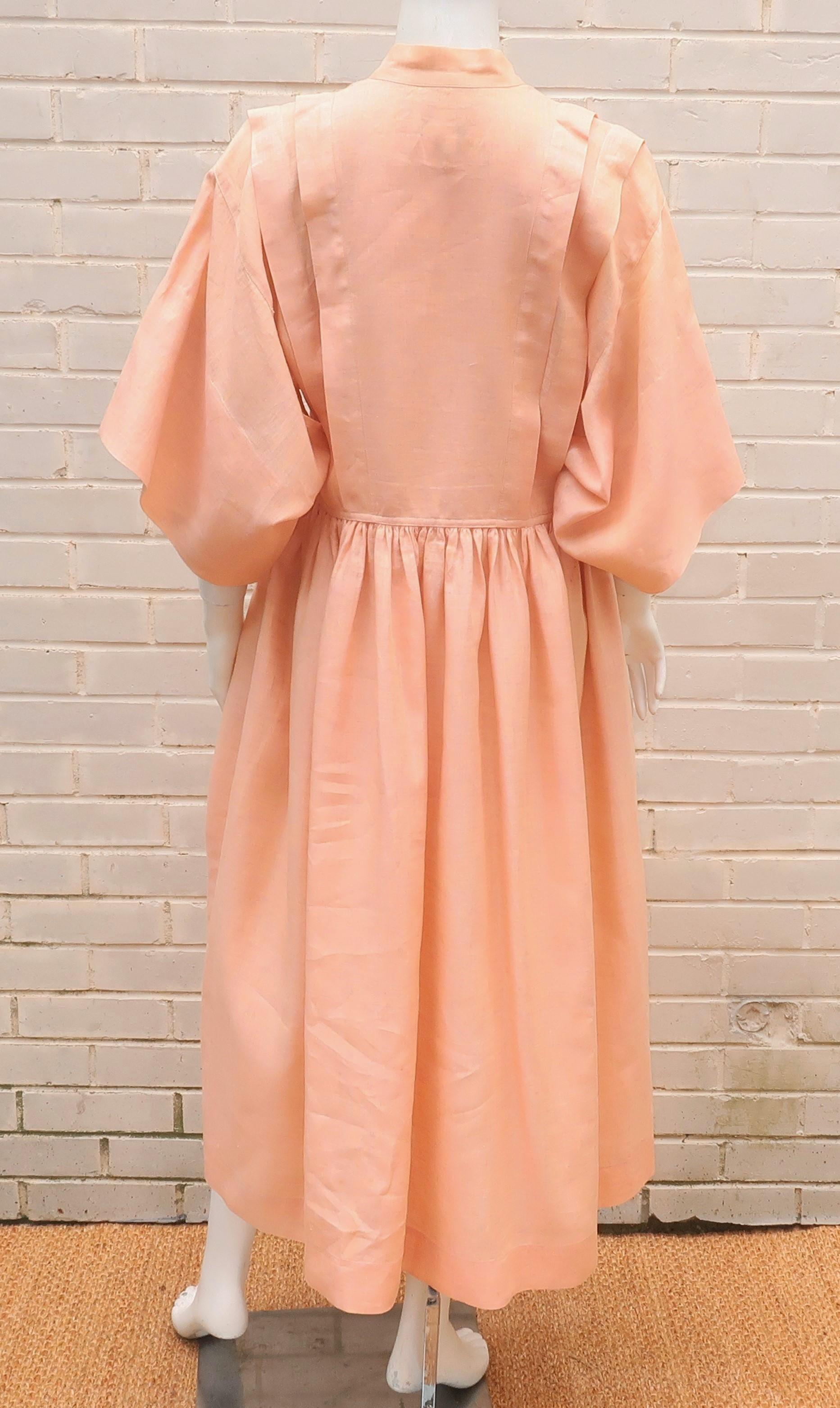 Women's Kenzo Kimono Style Linen Dress, 1980’s