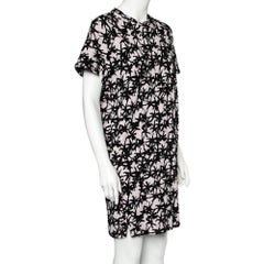 Kenzo Lavender Flocked Abstract Patterned Dress M