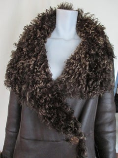 KENZO Jungle Long Lamb Shearling Leather Coat