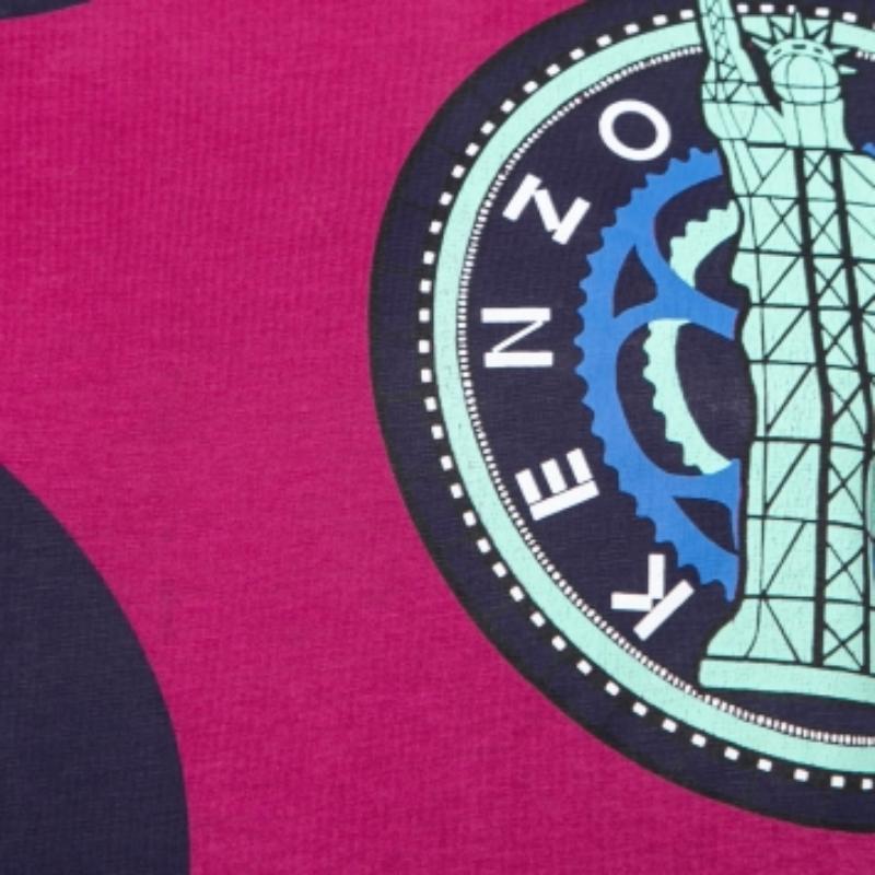 Kurzarm-T-Shirt von Kenzo mit Magenta-Logo bedruckt S Damen im Angebot