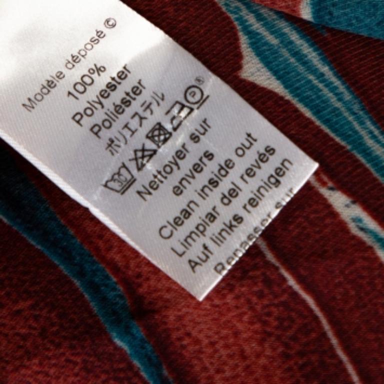 Black Kenzo Maroon Cloud Print Chiffon Long Sleeve Blouse L For Sale