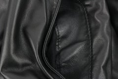 Kenzo Men's Large Limited Black Leather Moon Patch Jacket 124k17