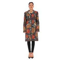 Kenzo - Manteau en soie et coton mélangés brodés à motifs multiples