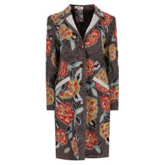 Abrigo Kenzo Multidiseño Bordado en Mezcla de Seda y Algodón