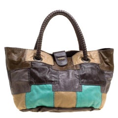 Kenzo Multicolor Leather Patch Work Hobo